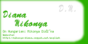 diana mikonya business card